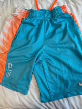 Nike Aqua Blue & Orange ELITE Athletic Shorts
